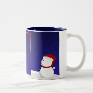 Snowman-Foto-Tasse Zweifarbige Tasse