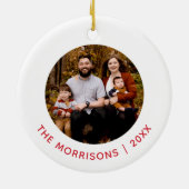 Snowman Foto Weihnachtsfeier Keramik Ornament (Hinten)