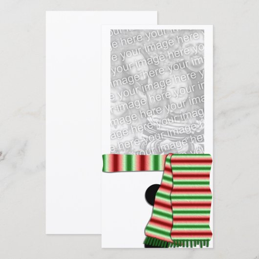 Snowman-Fotokarte (Vorne/Hinten)