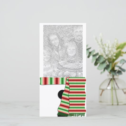 Snowman-Fotokarte (Stehend Vorderseite)
