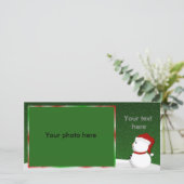 Snowman-Fotokarte Feiertagskarte (Stehend Vorderseite)