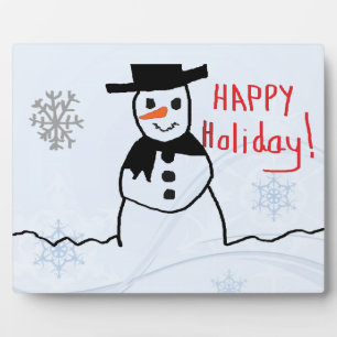 Snowman Fotoplatte