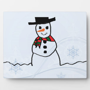 Snowman Fotoplatte