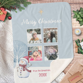 Snowman Four Photo Collage Christmas Sherpadecke