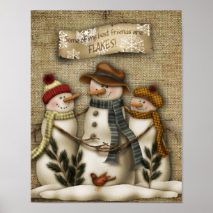 Snowman-Freunde Poster