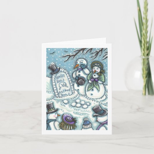 SNOWMAN-FRIEDHOF, MELDET VOR SEINER ZEIT Blank Karte (Vorderseite)