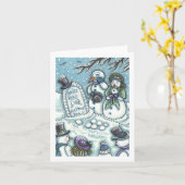 SNOWMAN-FRIEDHOF, MELDET VOR SEINER ZEIT Blank Karte (Gelbe Blume)