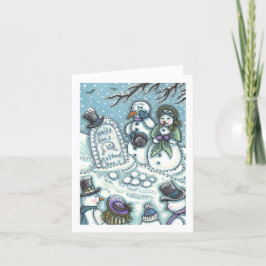 SNOWMAN-FRIEDHOF, MELDET VOR SEINER ZEIT Blank Karte