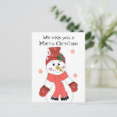 Snowman - Frohe Weihnachten (Stehend Vorderseite)