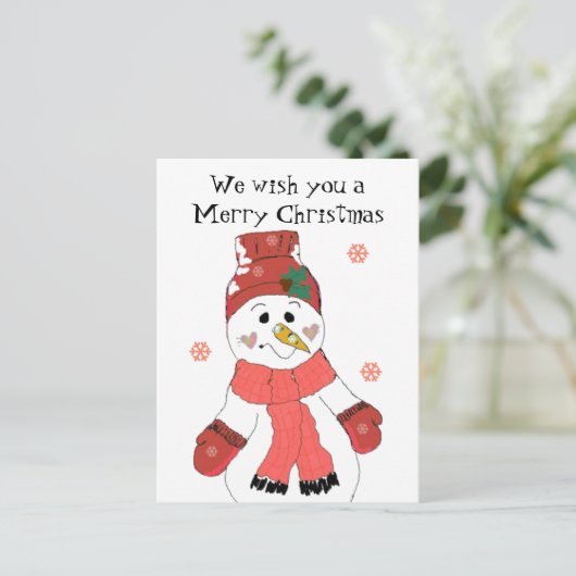Snowman - Frohe Weihnachten (Stehend Vorderseite)