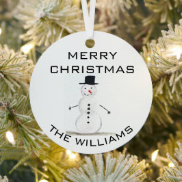 Snowman Frohe Weihnachten Feierliche Winter Niedli Ornament Aus Metall