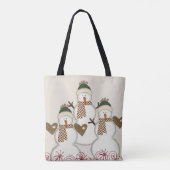 Snowman Frohe Weihnachten Frauen Tragetaschen Tasche (Rückseite)