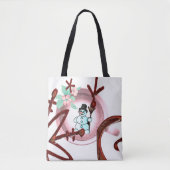 Snowman Frohe Weihnachten Frauen Tragetaschen Tasche (Vorderseite)