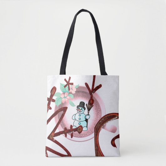 Snowman Frohe Weihnachten Frauen Tragetaschen Tasche (Vorderseite)