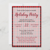 Snowman Frohe Weihnachten mit Kariert und Burlap Einladung (Rückseite)