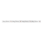 Snowman Frohe Weihnachten Niedlich lächelnd Gesich Satinband (Vorderseite)