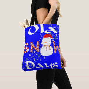 Snowman Frohe Weihnachten Tragetaschen Schneetage Tasche