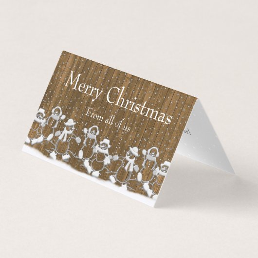 Snowman Frohe Weihnachten von uns allen benutzerde (Vorderseite)