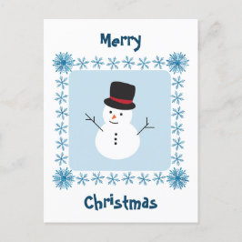 Snowman Frohe Weihnachten Winter Gruß Postkarte