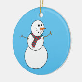 Snowman Frohe Weihnachtsbaum Ornament in Blau (Links)