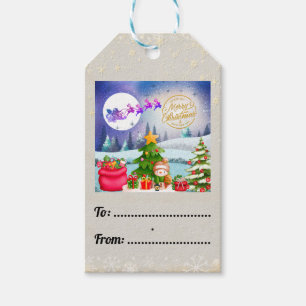 Snowman Frohe Weihnachtsbaumgeschenke & Glückliche Geschenkanhänger