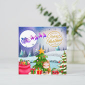 Snowman Frohe Weihnachtsbaumgeschenke & Glückliche Karte (Stehend Vorderseite)