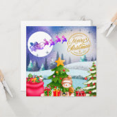 Snowman Frohe Weihnachtsbaumgeschenke & Glückliche Karte (Vorderseite/Rückseite Beispiel)