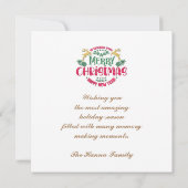 Snowman Frohe Weihnachtsbaumgeschenke & Glückliche Karte (Rückseite)