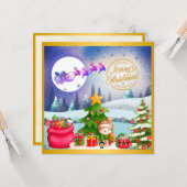 Snowman Frohe Weihnachtsbaumgeschenke & Glückliche Karte (Vorderseite/Rückseite Beispiel)