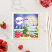 Snowman Frohe Weihnachtsbaumgeschenke & Glückliche Serviette (Beispiel)