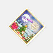 Snowman Frohe Weihnachtsbaumgeschenke & Glückliche Serviette (Ecke)