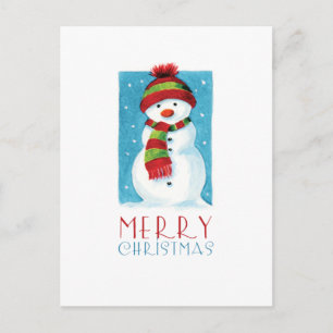 Snowman Frohe Weihnachtskarten Feiertagspostkarte