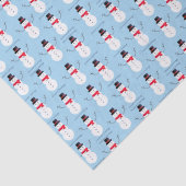 Snowman Frohen Festtage Blauer Weihnachtsurlaub Seidenpapier (Detail)