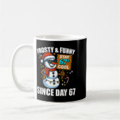 Snowman Frosty And Funny Since Day 67 Meme Christm Kaffeetasse (Links)