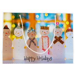 Snowman Fun Elegante Weihnachten Große Geschenktüte