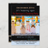 Snowman Fun Elegantes Weihnachtsfest Party Einladung (Vorne/Hinten)