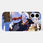 Snowman Fun im Winter Case-Mate iPhone Hülle (Rückseite (Horizontal))