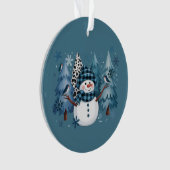 Snowman Funny Christmas Xmas Holiday Trees Ornament (Vorderseite)