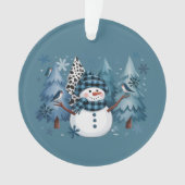 Snowman Funny Christmas Xmas Holiday Trees Ornament (Vorderseite)