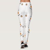Snowman Funny Face Niedlich Neuheit Weihnachtsmust Leggings (Rückseite)