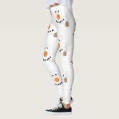 Snowman Funny Face Niedlich Neuheit Weihnachtsmust Leggings (Links)