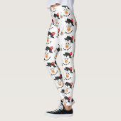 Snowman Funny Face Niedlich Neuheit Weihnachtsmust Leggings (Links)