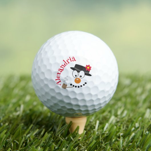 Snowman Funny Face Niedliche Neuheit Weihnachten Golfball (Insitu T-Shirt)