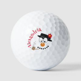 Snowman Funny Face Niedliche Neuheit Weihnachten Golfball