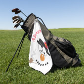 Snowman Funny Face Niedliche Neuheit Weihnachten Golfhandtuch (Gras)