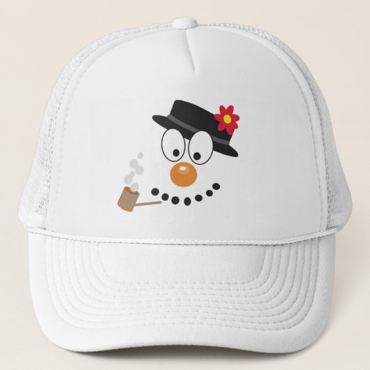 Snowman Funny Niedlich Christmas Novelty Trucker H Truckerkappe (Vorderseite)