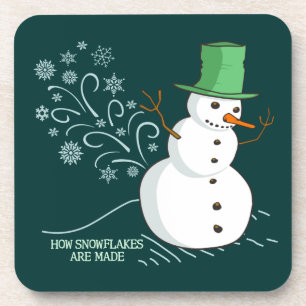 Snowman-Furz-Schneeflocken Getränkeuntersetzer