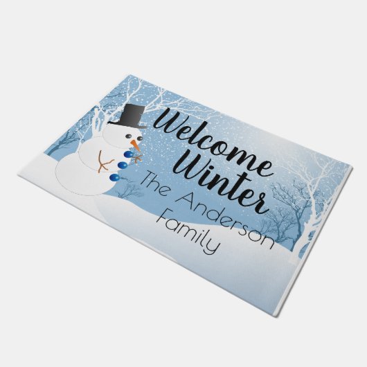 Snowman Fußmatte (Schrägansicht)