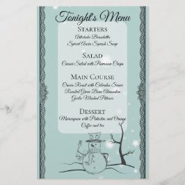 Snowman Gabel Catering Weihnachtsmenü Briefpapier