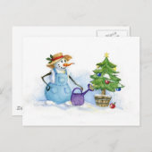 Snowman Gärtner Postkarte (Vorne/Hinten)